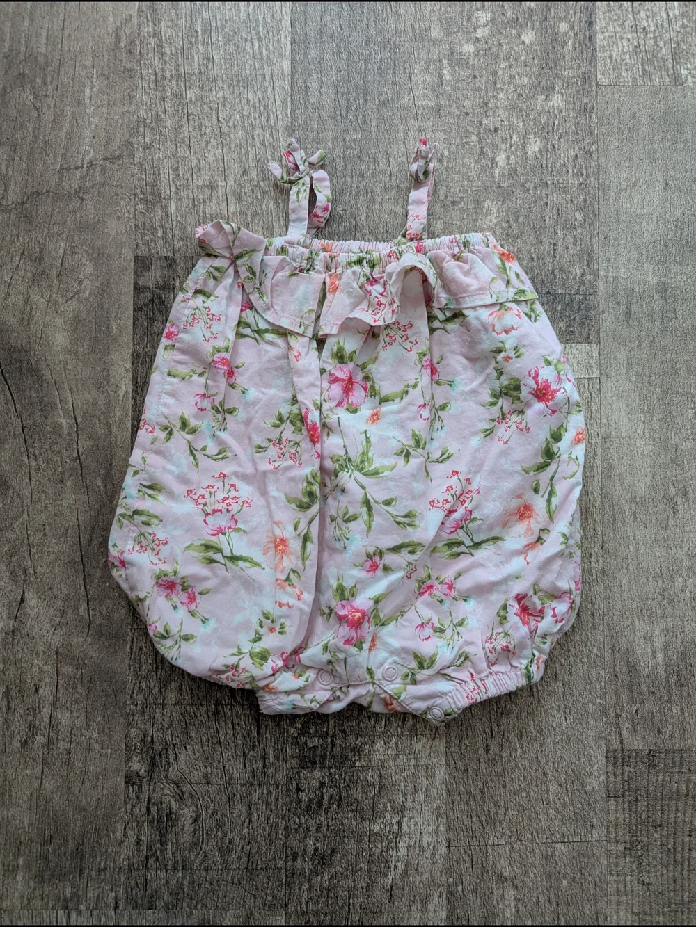The Children's Place Pink Floral Bubble Romper